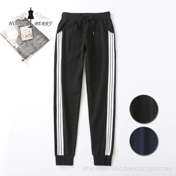 Loose Flat Streaked Sports Pants Women Slacks